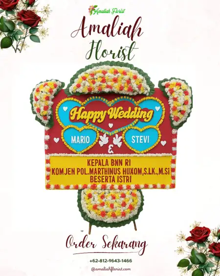 Papan Bunga Pernikahan Totogan